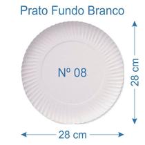100 Prato de Bolo Salgado Fundo Branco Nº8