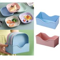 100 Pratos De Plástico Cozinha Infantil 10 Kits Com Suporte