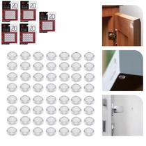 100 Protetor Batente Gota Silicone Adesivo Anti Impacto 1cm