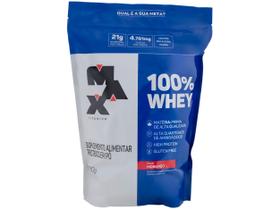 100% pure whey max titanium refil 900g sabor morango