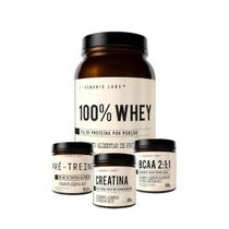 100% Pure Whey + Pré-Treino + Creatina + Bcaa Pó - (907g) - Generic Labs
