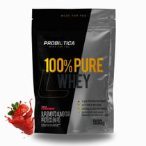 100% Pure Whey Refil 900g Morango - Probiótica