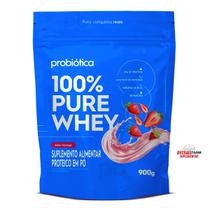 100 Pure Whey REFIL Morango Probiotica 900g