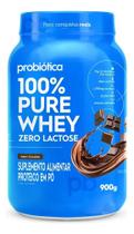 100% Pure Whey Zero Lactose 900 G - Probiótica Sabor Chocola