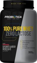 100% Pure Whey Zero Lactose Sabor Morango 900g - Probiótica