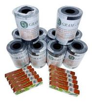 100 Rolos Fitas Plásticas cor preta + 10 Cxs de Grampos - 6/4 Para Alceador