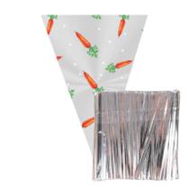 100 Saco Cone para Lembrancinha 18x30cm com Fecho 100 Saco Cone para Lembrancinha 18x30cm com Fecho