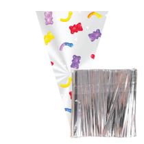 100 Saco Cone para Lembrancinha 18x30cm com Fecho 100 Saco Cone para Lembrancinha 18x30cm com Fecho