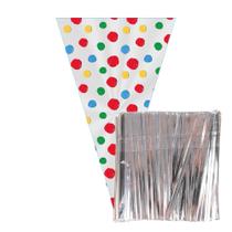 100 Saco Cone para Lembrancinha 18x30cm com Fecho 100 Saco Cone para Lembrancinha 18x30cm com Fecho