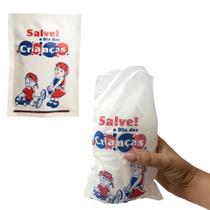 100 Saco Plástico para doces festa dia das crianças 16x24cm