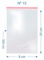 100 Saco Plástico Zip Lock Nº13 100 Saco Plástico Zip Lock Nº13