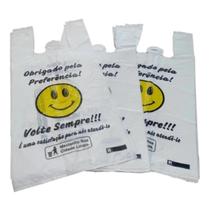 100 Sacolas Biodegradável Smile Volte Sempre 50x60