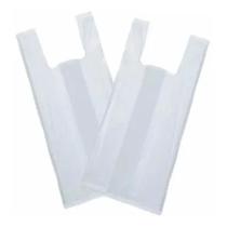 100 Sacolas Plástica Branca Virgem 60X75 - Pack-Fort