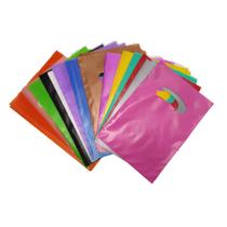 100 Sacolinhas Plásticas 16x20 Alça Boca De Palhaço 1 linha para semijoias.