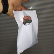 100 Sacolinhas Plásticas 16x20 Alça Boca De Palhaço 1 linha para semijoias.
