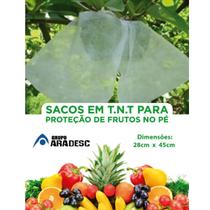 100 Sacos Em Tnt Para Proteção De Frutas No Pe 28 X 45 Cm