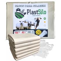 100 Sacos Para Silagem Branco 200 Micras 51x110 + 100 Abraçadeiras 100 Sacos Para Silagem Branco 200 Micras 51x110 + 100 Abraçadeiras