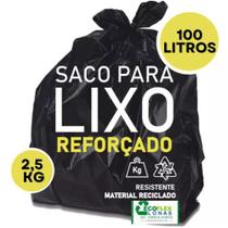 100 Sacos Preto lixo 200 Litros Super Reforcado Boca Larga