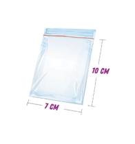 100 Sacos Saquinho Zip Lock Hermético 7x10 Plastico Zip Lock