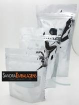 100 Sacos Stand Up Pouch Prata Fecho Zip Lock 29x41,5x12 100 Sacos Stand Up Pouch Prata Fecho Zip Lock 29x41,5x12