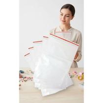 100 Sacos Zip Herméticos 24x34cm Fecho Abre e Fecha