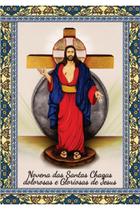 100 Santinho Novena Santas Chagas de Jesus (oração no verso) - 7x10 cm