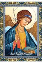 100 Santinho São Rafael Arcanjo (oração no verso) - 7x10 cm 100 Santinho São Rafael Arcanjo (oração no verso) - 7x10 cm