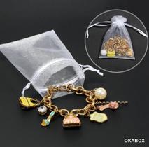 100 saquinho de organza 7X9CM para presente, jóias, festa - OKABOX