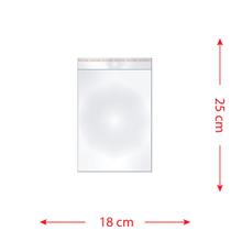 100 Saquinhos 18 X 25 Cm Autocolante Transparente