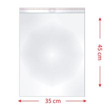 100 Saquinhos 35 X 45 Cm Autocolante Transparente 100 Saquinhos 35 X 45 Cm Autocolante Transparente