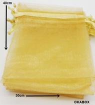 100 Saquinhos De Organza 30x40 Dourado Fita Cetim 100 Saquinhos De Organza 30x40 Dourado Fita Cetim