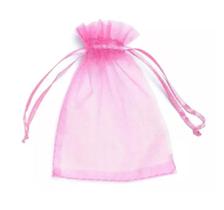 100 Saquinhos organza 9x12 Rosa lembrancia artesanato