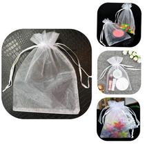 100 Saquinhos Organza, Sacos Brancos 15x20 Cm ideal para Lembrancinhas