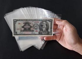 100 Saquinhos Para armazenar cédulas Tamanho 9x19cm