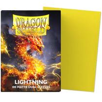 100 Sleeves Protetor Cards Cartas Dragon Shield Lightning Duel Matte Standard Size Pokémon Magic RPG