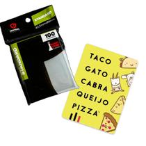 100 Sleeves Protetor Carta Taco Gato Queijo Padrão Standard