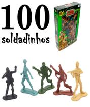 100 soldadinho plastico militar miniatura coloridos - ETITOYS