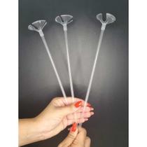 100 Suportes para Balão Bexigas Hastes Canudos Decoração Festa Aniversário 42 Cm 100 Suportes para Balão Bexigas Hastes Canudos Decoração Festa Aniversário 42 Cm