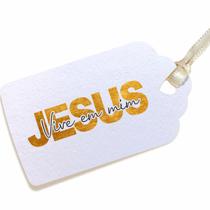100 Tag Religiosa Catequista Jesus Vive em Mim Lembrancinha 4x7cm