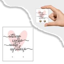 100 Tags para Brinco Com furo para encaixar o brinco Tam. 5x4,5 Cm