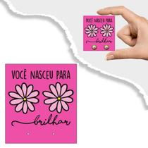 100 Tags para Brinco Com furo para encaixar o brinco Tam. 5x4,5 Cm