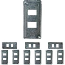 100 Tampa P/condulet 1 Polegada Fixo 2 Tomadas Rj Sieg 100 Tampa P/condulet 1 Polegada Fixo 2 Tomadas Rj Sieg