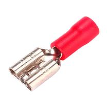 100 Terminal Conector Pré Isolado Femea 0,5-1,5mm Vermelho 100 Terminal Conector Pré Isolado Femea 0,5-1,5mm Vermelho