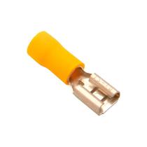 100 Terminal Conector Pré Isolado Femea 4,0-6,0mm Amarelo