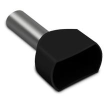 100 Terminal Pré-Isolado Tubular Duplo 1,5mm² Preto TE1508