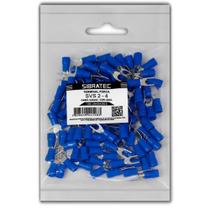 100 Terminal Tipo Forca Pré-Isolado Cabo 2,5mm² Azul SVS 2-4