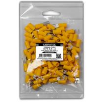 100 Terminal Tipo Forca Pré-Isolado Cabo 6mm² Amarelo SVS 5,5-4