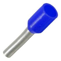 100 Terminal Tubular Ilhós De Emenda Isolada Azul 2,50mm