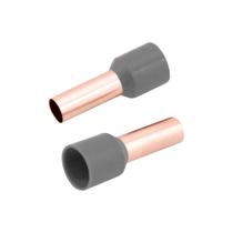 100 Terminal Tubular Ilhós De Emenda Isolada Cinza 4.0mm