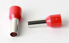 100 Terminal Tubular Ilhós Emenda Isolada Vermelho 1,00mm 100 Terminal Tubular Ilhós Emenda Isolada Vermelho 1,00mm